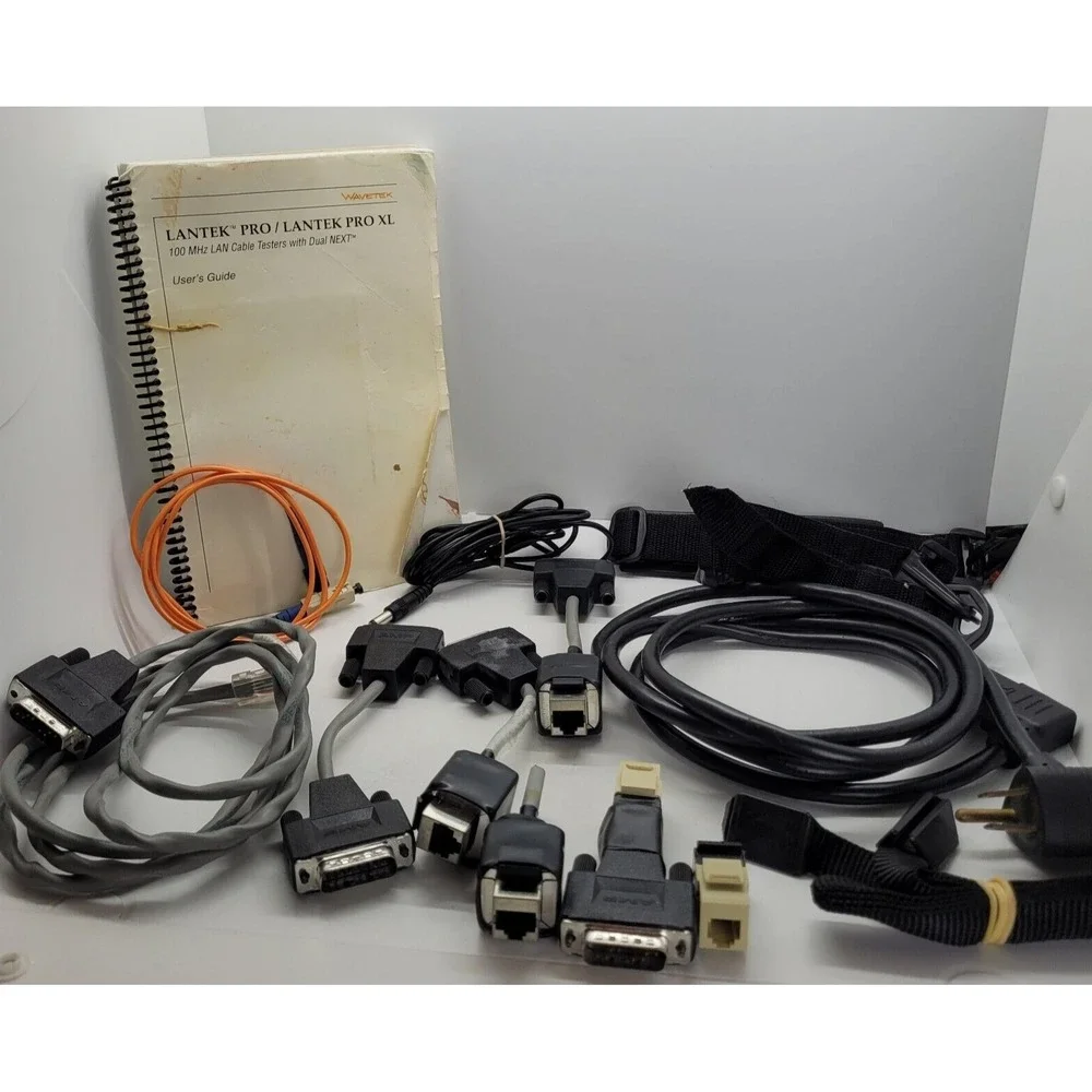 Wavetek Lantek Pro XL 100 MHz LAN Cable Tester with Accessories & Manual